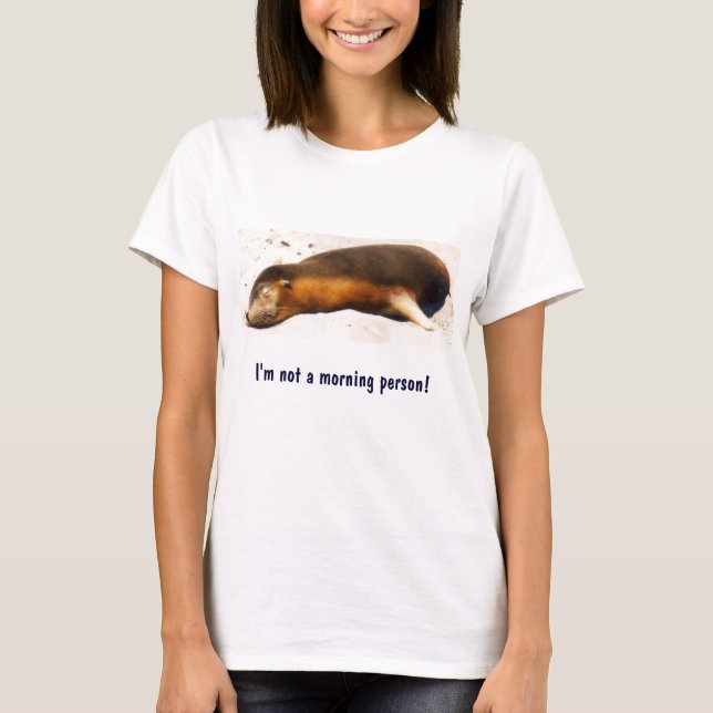 T-shirt Je ne suis pas une personne de matin ! (Devant)