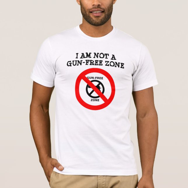 T-shirt Je ne suis pas une zone Sans Arme à feu (Devant)