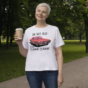 T-shirt Je ne suis pas vieux je suis classe voiture classi