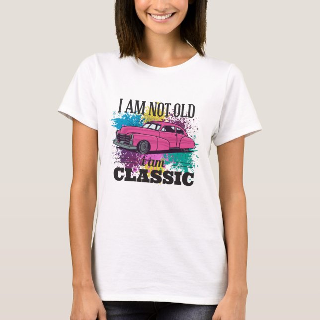 T-shirt Je ne suis pas vieux Je suis classique Grungy Colo (Devant)