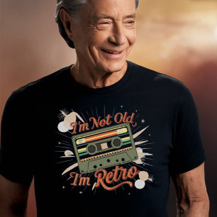 T-shirt "Je ne suis pas vieux, je suis rétro"   Grand-père
