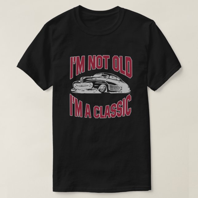 T-shirt Je ne suis pas vieux je suis une vieille école (Design devant)