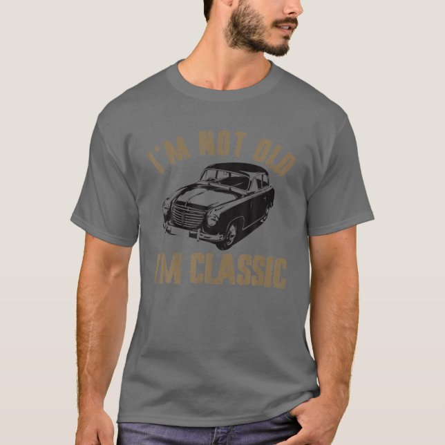 T-shirt Je Ne Suis Pas Vieux Je Suis Une Voiture Musculair (Devant)