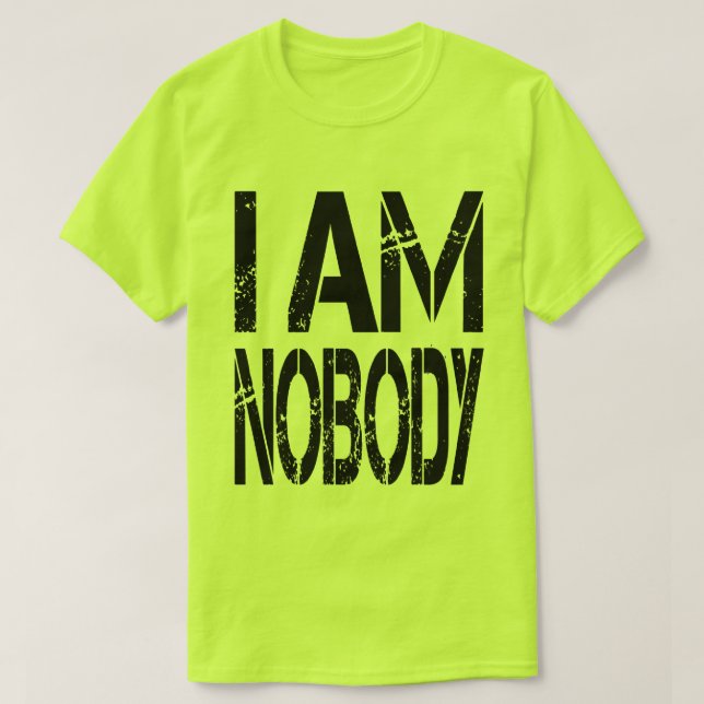 T-shirt Je ne suis personne (Design devant)