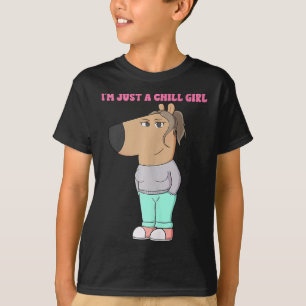 T-shirt Je ne suis qu'une fille de frissons mème drôle Chi