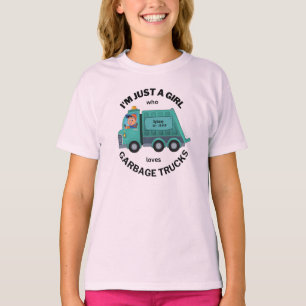 T-shirt Je ne suis qu'une fille qui aime les camions poube