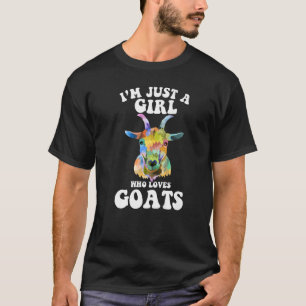 T-shirt je ne suis qu'une fille qui aime les chèvres éleve