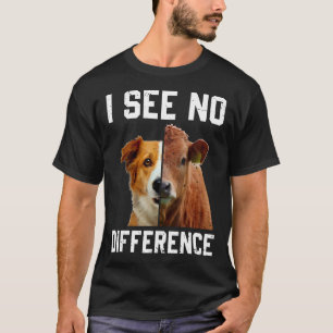 T-shirt Je ne vois aucune différence végane végétarien va