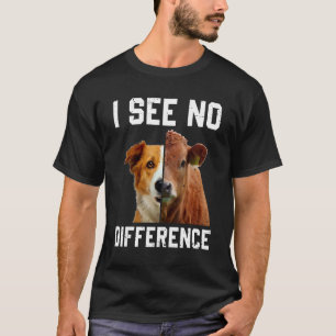 T-shirt Je ne vois aucune différence végane végétarien va