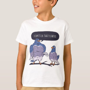 T-shirt Je ne vole pas c'est Cardio Pigeon Gym mème muscul
