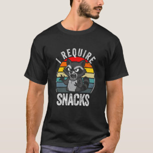 T-shirt Je nécessite un maillot de snacks Raton laveur Cow