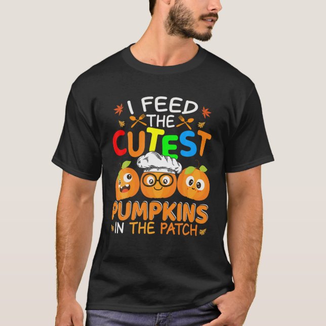 T-shirt Je nourris Citrouille mignon  mignon Citrouille d' (Devant)