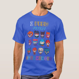 T-shirt Je nourris Futur Cafétéria de l'école Déjeuner Lad