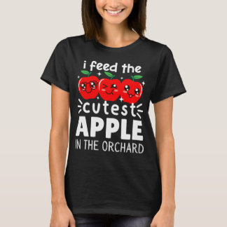 T-shirt Je Nourris Les Pommes Les Plus Cuttes Dans La Dame