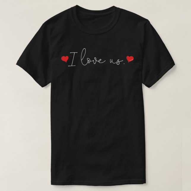 T-shirt Je nous aime avec les coeurs de Couples sucrés Val (Design devant)