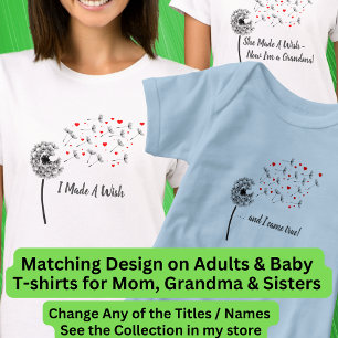 T-shirt Je (nous, elle) fait un voeu, Dandelion souhaite M