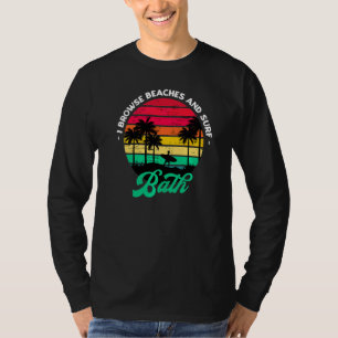 T-shirt Je Parcoure Les Plages Et Surf Bain Surf Maine Sur