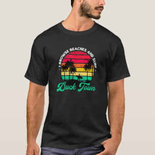 T-shirt Je Parcoure Les Plages Et Surf Canard Ville Surfin