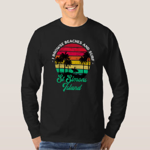 T-shirt Je Parcoure Les Plages Et Surf St Simons Island Su