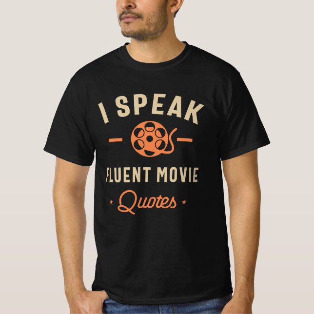 T-shirt Je Parle Citations De Film Fluent Citations Amusan (Devant)