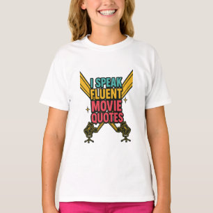 T-shirt Je parle Citations De Film Fluent Neon Hollywood A