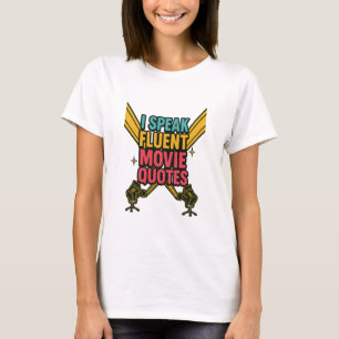T-shirt Je parle Citations De Film Fluent Neon Hollywood A