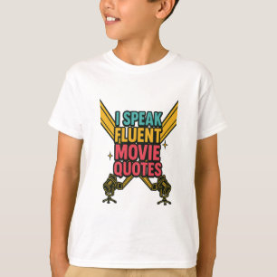 T-shirt Je parle Citations De Film Fluent Neon Hollywood A