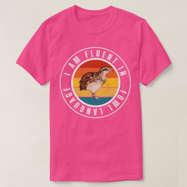 T-shirt Je parle couramment la langue de la volaille 7 (Design devant)