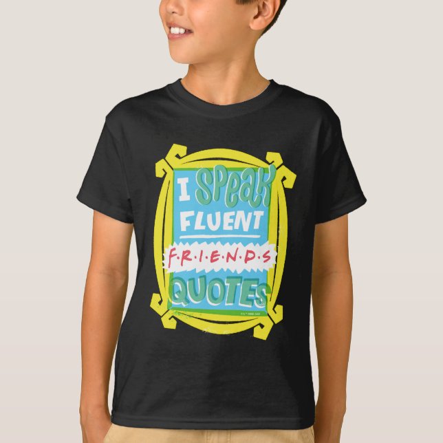 T-shirt Je parle des devis Fluent FRIENDS™ - Peephole (Devant)