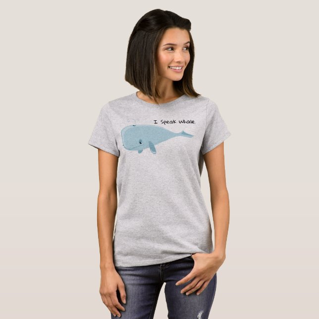 T-shirt Je parle la baleine | (Devant entier)