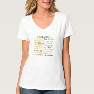 T-shirt Je parle latin en blanc pour les femmes