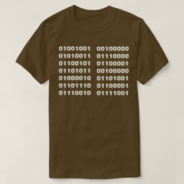 T-shirt Je parle programmeur de code binaire (Design devant)