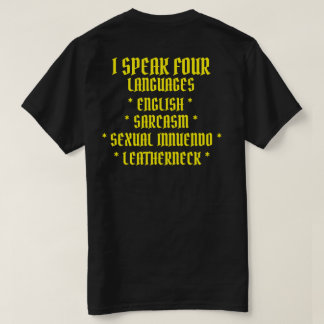 T-SHIRT JE PARLE QUATRE LANGUES