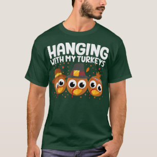 T-shirt Je Passe Avec Mes Déchets Thanksgiving Family Boys
