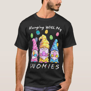 T-shirt Je Passe Avec Mes Gnomies Bunny Oeufs Chasse Gnome