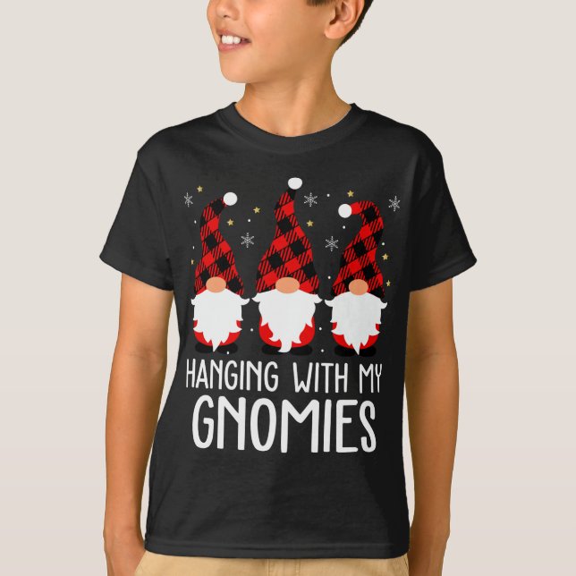 T-shirt Je Passe Avec Mes Gnomies Gnomes Valentines Jour M (Devant)