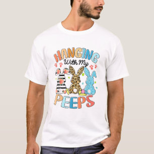 T-shirt Je Passe Avec Mes Peeps Rabbit Lover Pâques Jour L