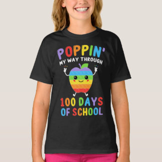 T-shirt Je Passe Mon Chemin À Travers 100 Jours D'École Dr