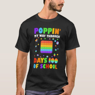 T-shirt Je Passe Mon Chemin À Travers 100 Jours D'École Po