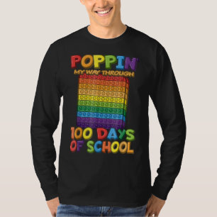 T-shirt Je Passe Mon Chemin À Travers 100 Jours D'École Po