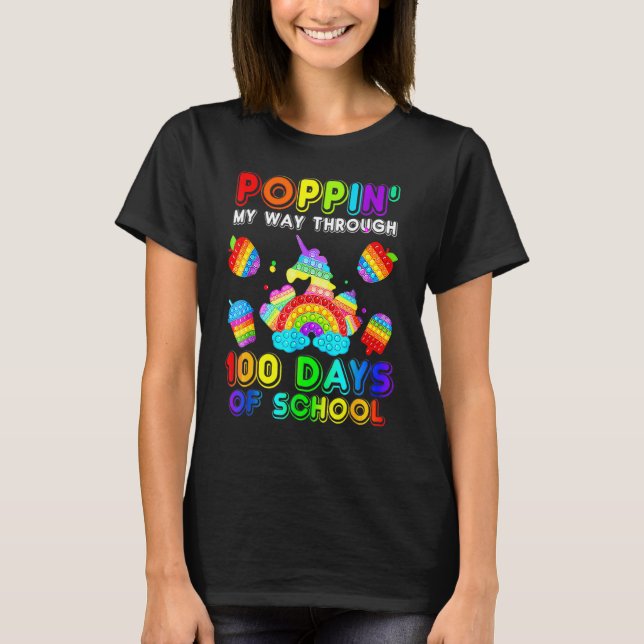T-shirt Je Passe Mon Chemin À Travers 100 Jours D'École Po (Devant)