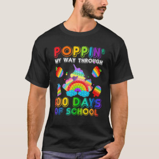 T-shirt Je Passe Mon Chemin À Travers 100 Jours D'École Po