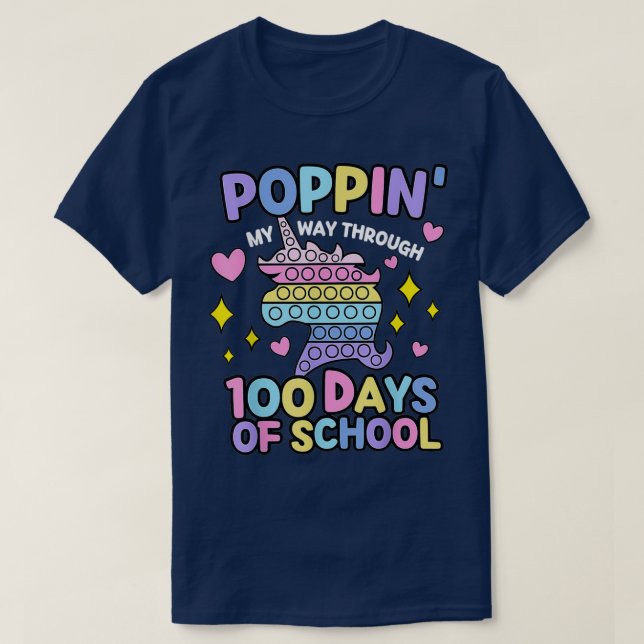 T-shirt Je Passe Mon Chemin À Travers 100 Jours Drôle (Design devant)