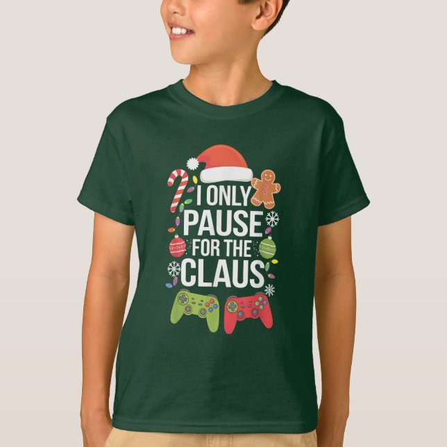 T-shirt Je Pause Seulement Pour Le Pajama De Jeu Vidéo Drô (Devant)
