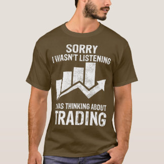 T-shirt Je Pensais Au Commerce Du Marché Stock