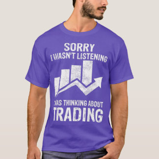 T-shirt Je Pensais Au Commerce Du Marché Stock