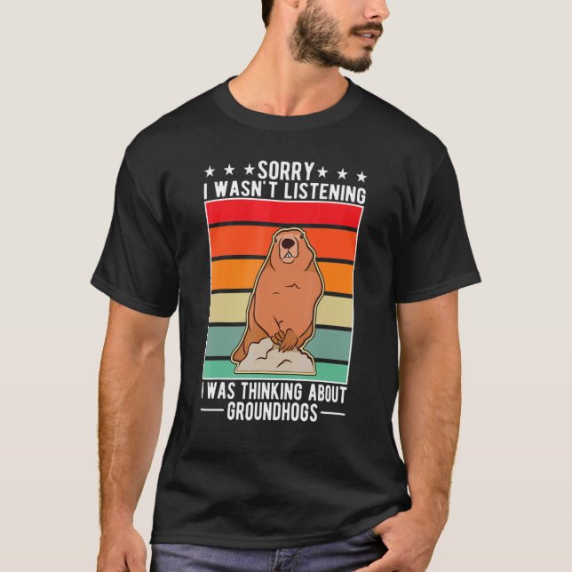 T-shirt Je Pensais Aux Marmottes Des Marmottes Des Marmott (Devant)
