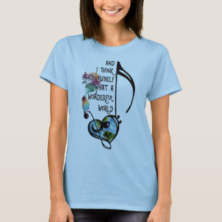 T-shirt Je Pense À Moi-Même Quel Monde Merveilleux