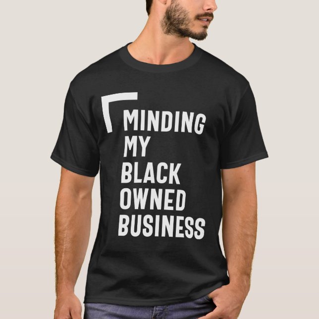 T-shirt Je pense à mon entreprise noire chemise Entreprene (Devant)
