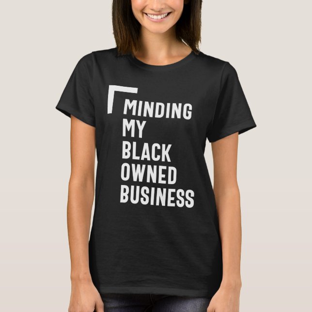 T-shirt Je pense à mon entreprise noire chemise Entreprene (Devant)